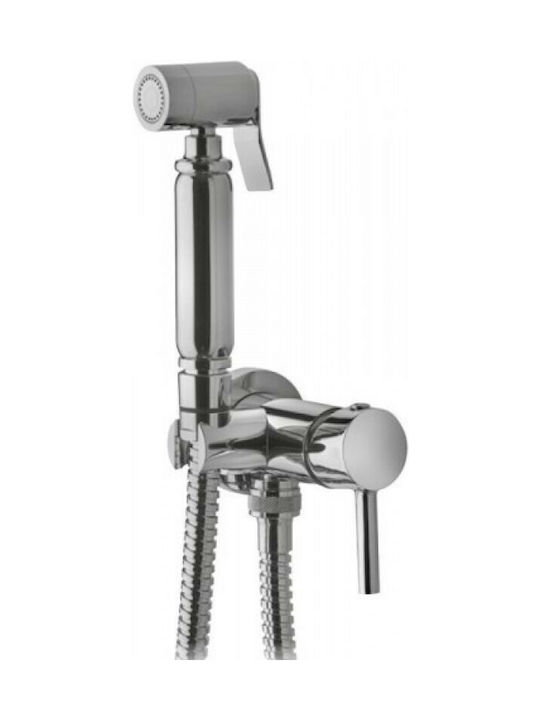 ISA Idrosanitaria Peonia Mixer Wandmontage Satz Bidet Silber