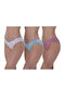 Tai Βαμβακερά Дамско Слип 3Pack White+Veraman+Pink