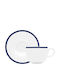 Ionia Mediterraneo Set of Cups Tea Porcelain White 187ml 3181522 6pcs