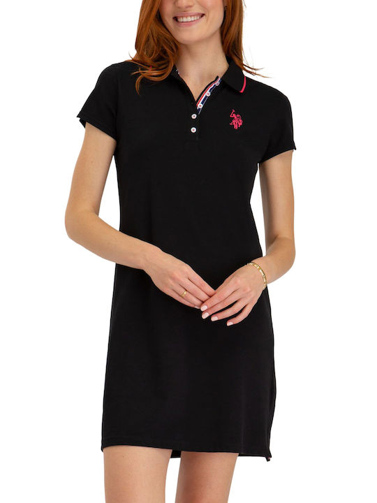 U.S. Polo Assn. Καλοκαιρινό Mini Φόρεμα Μαύρο