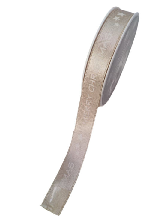 blokker M-XMAS Christmas Ribbon Beige 400cm 1pc