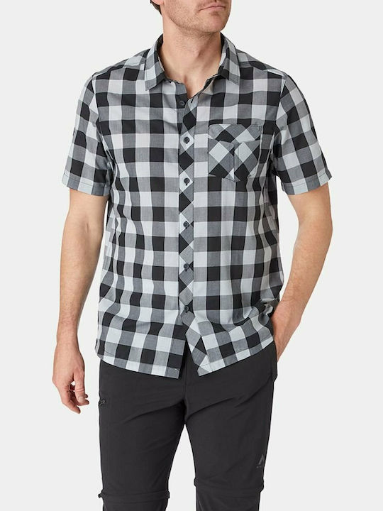 Arcco Κοντομάνικο Πουκάμισο Καρό Black / Grey