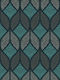 Wallpaper Hexagone Vinyl Blue L1005xW53cm