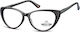 Montana Eyewear MR64 Damen Lesebrille +2.50 in Schwarz Farbe MR64