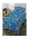Paw Patrol Set Kids Duvet Cover Single with Pillowcase Cotton Blue 160x240cm