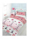 Love Paris Conținut set Husă de pilotă pentru copii Single cu față de pernă Bumbac Roz 160x240cm