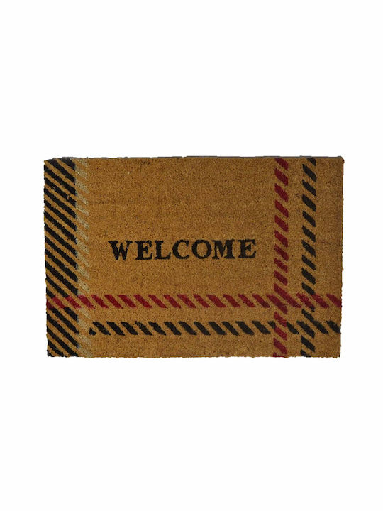 San Lorentzo Entrance Mat made of Coir with Anti-slip Backing SLS802- 5 Brown 40x60cm