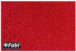 Fabi Cardboard Glitter Red 50x70cm