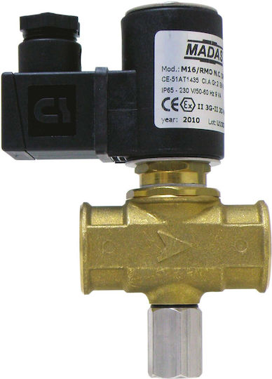 Madas 65.08.16.02 Two-Way Gas Solenoid Valve ¾"