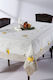 Silk Fashion 3710 Linen Tablecloth with Embroidery Beige 140x180cm