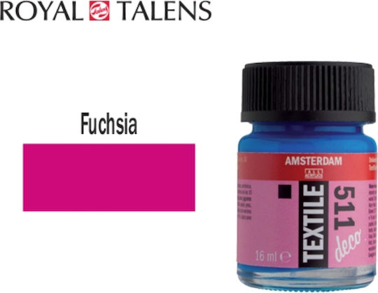 Royal Talens Textile Deco Liquid Craft Paint Fuchsia for Fabric 350 16ml