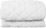 Next King Size Quilted Mattress Cover Fitted White 180x200+25cm