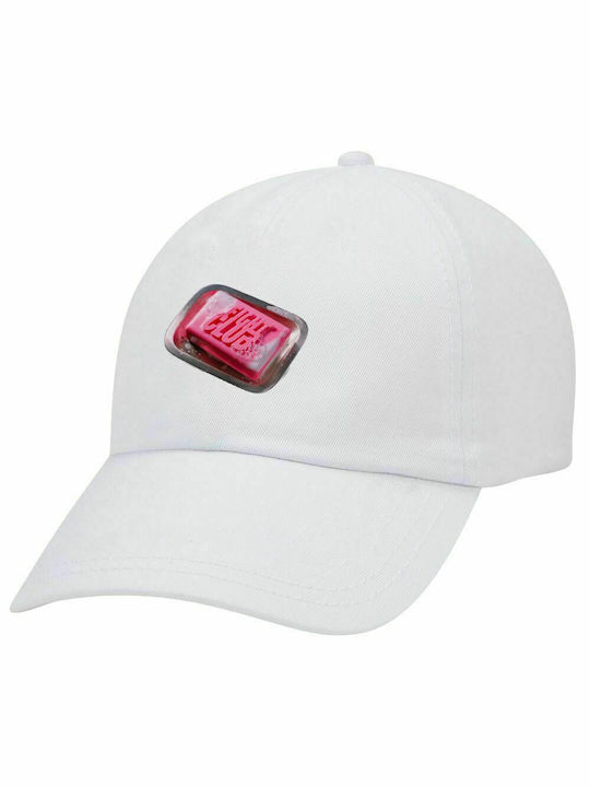 Fight Club, Adult Baseball Cap White 5-panel (POLYESTER, ADULT, UNISEX, ONE SIZE)