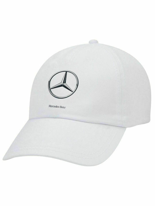 mercedes, Καπέλο Ενηλίκων Baseball Λευκό 5-φύλλο (POLYESTER, ΕΝΗΛΙΚΩΝ, UNISEX, ONE SIZE)