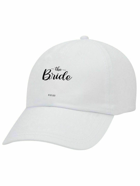 Groom & Bride (Bride), Καπέλο Ενηλίκων Baseball Λευκό 5-φύλλο (POLYESTER, ΕΝΗΛΙΚΩΝ, UNISEX, ONE SIZE)