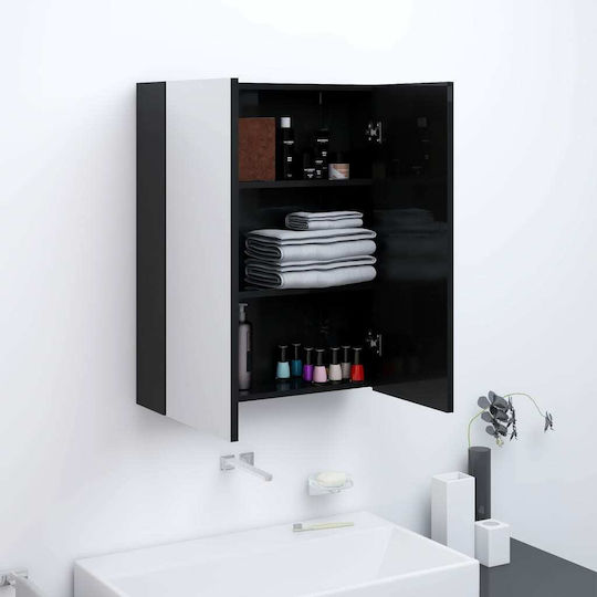 vidaXL 331524 Ορθογώνιος από MDF με Ντουλάπι 60x75cm Μαύρος