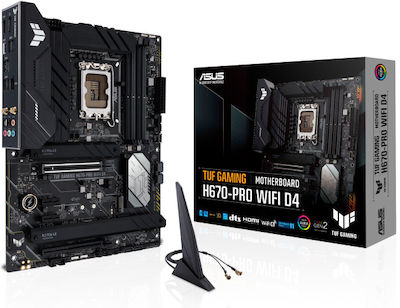 Asus TUF Gaming H670-Pro WiFi D4 Motherboard ATX with Intel 1700 Socket