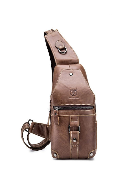 XB 130 Leather Men's Sling Bag Brown