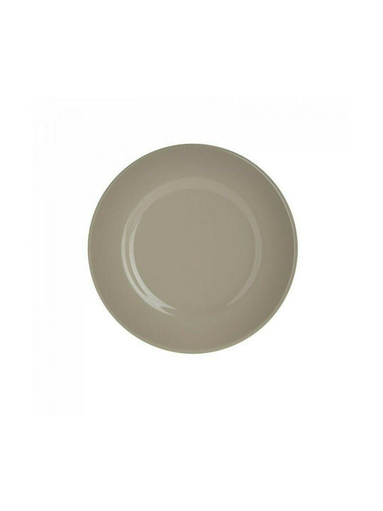 Click Plate Desert made of Porcelain Gray with Diameter 21cm 12pcs