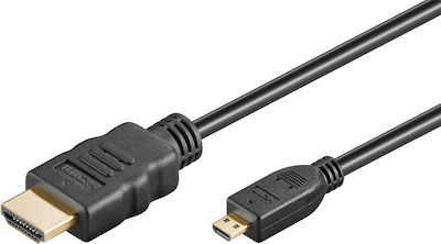 Goobay Cablu HDMI de sex masculin - micro HDMI de sex masculin 3m Negru