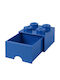 LEGO Children's Storage Box made of Plastic 4 Knobs Blue 22x22x17cm 1pcs