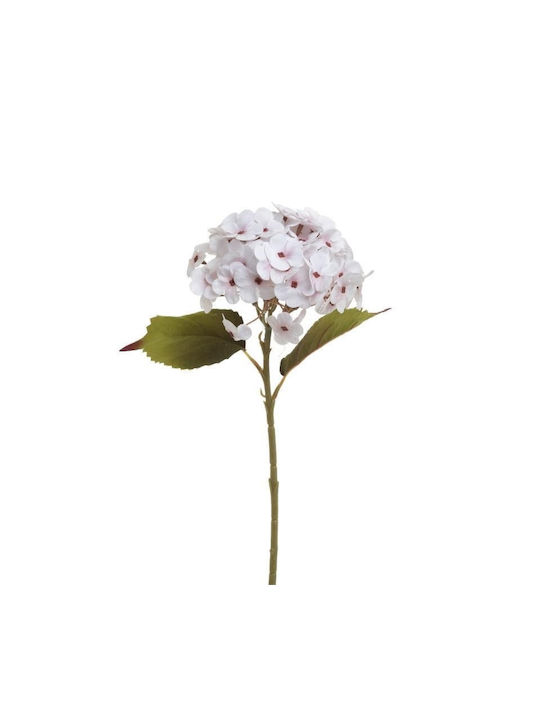 Inart Ramură Decorativă Artificială Hortensia Alb 45cm 1buc