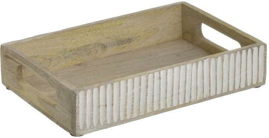 Inart Ξύλινος Δίσκος Σερβιρίσματος 31x20x6cm