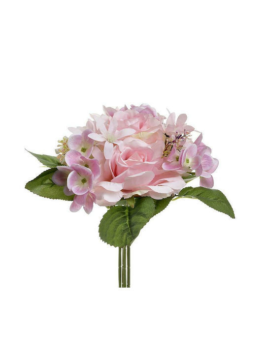 Inart Buchet din Flori Artificiale White / Pink 28cm 1buc