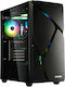 Enermax Marbleshell MS30 Gaming Midi Tower Computer Case with Window Panel and RGB Lighting Black