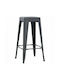 Metallischer Außenbereich-Hocker Melita Grau 43x43x78cm