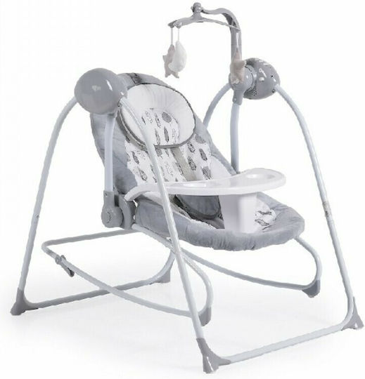 Cangaroo Electric Relax pentru Bebeluși Leagăn Rhea cu Muzică Gri pentru Copil până la 9kg