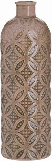 Inart Decorative Vase Brown 10x10x30cm