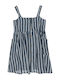 Children's Dress Sleeveless Striped Blue
