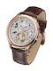 Carl Von Zeyten Ανδρικό Ρολόι 46mm Αυτόματο με Καφέ Δερμάτινο Λουράκι