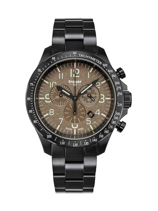 Traser P67 Officer Herrenuhr 46mm Chronograph B...
