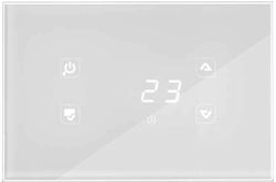 Tiemme GLA810 Digital Thermostat with Touch Screen White