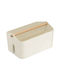 Navaris Пластмаса Кутия за съхранение Cream 26.5x16.5x15см 1бр