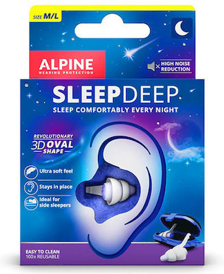 Alpine SleepDeep Ohrstöpsel in Weiß Farbe 111.21.158 2Stück