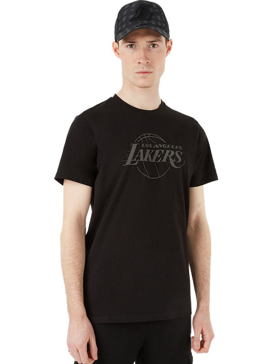 New Era Reflective Los Angeles Lakers Bărbați T-shirt Sportiv cu Mânecă Scurtă Negru