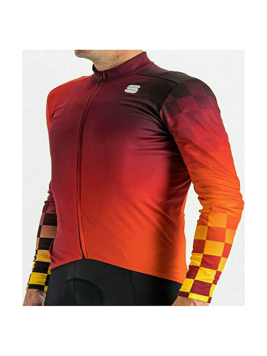 Sportful Rocket Thermal ZLV052 Long Sleeves Cycling Jersey Red