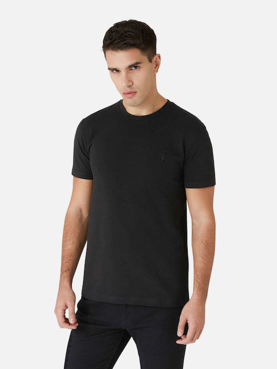 Trussardi Ανδρικό T-shirt Μαύρο Μονόχρωμο