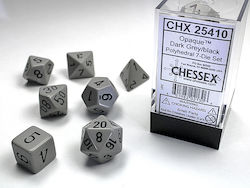 Chessex Dice Dark Grey / Black Opaque 25610