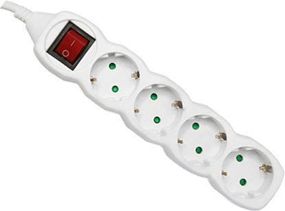 Com Power Strip 4 Positions with Switch and Cable 5m