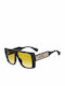 Moschino Unisex Sunglasses with Black Plastic Frame and Yellow Gradient Lens MOS119/S 807/06
