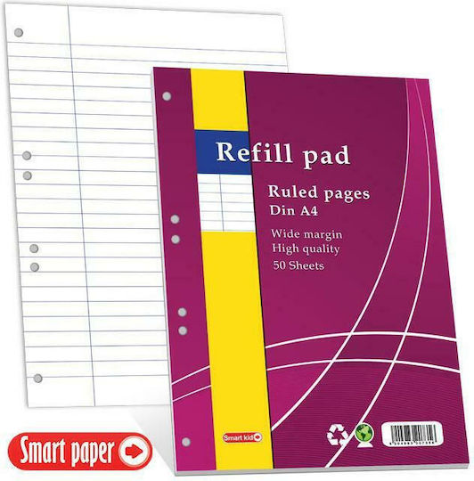 Smart Paper 3385504 Bloc Notes 50 Foi A4 Cu dungi