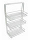 Klikareto Wall Mounted Bathroom Shelf Metallic with 3 Shelves 30x12x57cm Silver