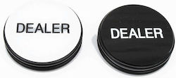 XL Plastic Dealer Button Black 7.5x7.5cm 2pcs