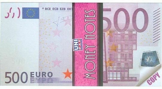 Uni Pap Money Notes 500€ Μπλοκ Σημειώσεων 70 Φύλλων Καρέ Ροζ