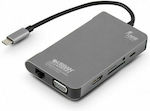 Urban Factory TCM16UF USB-C Docking Station with HDMI 4K PD Ethernet Silver