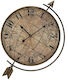 Inart Antique Wall Clock Metallic Gold / Beige Ø45cm